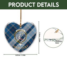 ScotsTee Shop Thorburn (Thurburn) Modern Clan Crest Tartan Glass Ornament