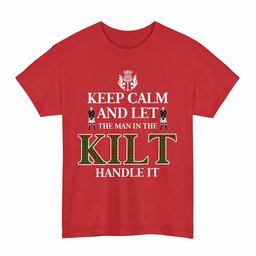 ScotsTee Shop Scottish Fulton Clan Keep Calm and Let The Man in The Kilt Handle It Tartan T-shirt