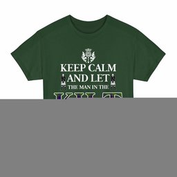 ScotsTee Shop Scottish Ayrshire District Clan Keep Calm and Let The Man in The Kilt Handle It Tartan T-shirt