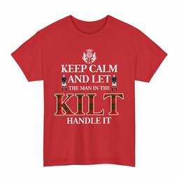 ScotsTee Shop Scottish Crief District Clan Keep Calm and Let The Man in The Kilt Handle It Tartan T-shirt