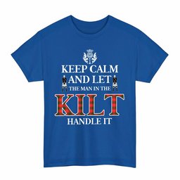 ScotsTee Shop Scottish MacPhee Modern Clan Keep Calm and Let The Man in The Kilt Handle It Tartan T-shirt