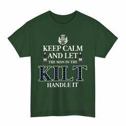 ScotsTee Shop Scottish MacNeill of Barra Modern Clan Keep Calm and Let The Man in The Kilt Handle It Tartan T-shirt