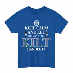 ScotsTee Shop Scottish Ralston Clan Keep Calm and Let The Man in The Kilt Handle It Tartan T-shirt