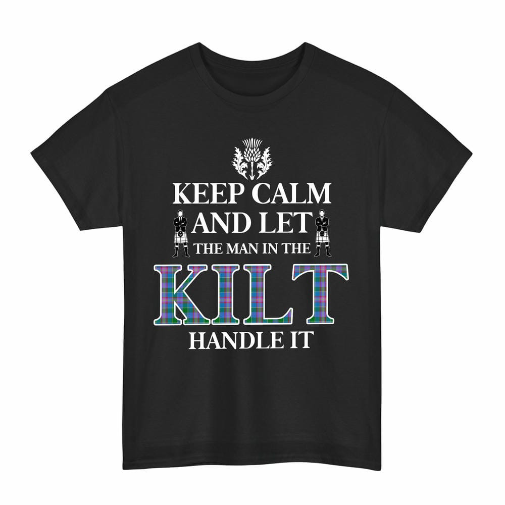 ScotsTee Shop Scottish Ralston Clan Keep Calm and Let The Man in The Kilt Handle It Tartan T-shirt