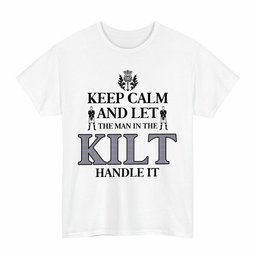 ScotsTee Shop Scottish Sir Walter Scott Clan Keep Calm and Let The Man in The Kilt Handle It Tartan T-shirt