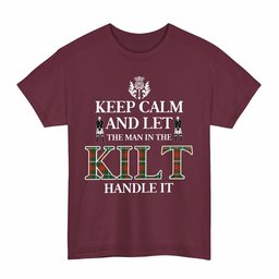 ScotsTee Shop Scottish Prince of Wales Clan Keep Calm and Let The Man in The Kilt Handle It Tartan T-shirt