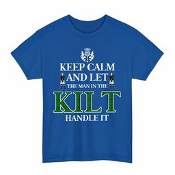 ScotsTee Shop Scottish Tribe of Mar Clan Keep Calm and Let The Man in The Kilt Handle It Tartan T-shirt