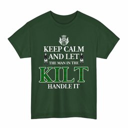ScotsTee Shop Scottish Tribe of Mar Clan Keep Calm and Let The Man in The Kilt Handle It Tartan T-shirt