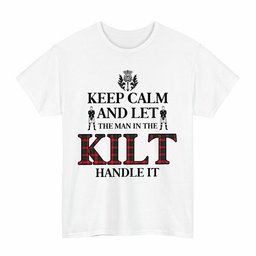 ScotsTee Shop Scottish Roxburgh District Clan Keep Calm and Let The Man in The Kilt Handle It Tartan T-shirt