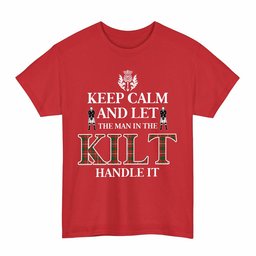 ScotsTee Shop Scottish Princess Margaret Clan Keep Calm and Let The Man in The Kilt Handle It Tartan T-shirt