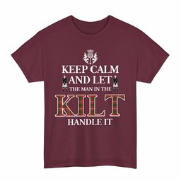 ScotsTee Shop Scottish Princess Margaret Clan Keep Calm and Let The Man in The Kilt Handle It Tartan T-shirt
