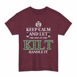 ScotsTee Shop Scottish New Mexico Clan Keep Calm and Let The Man in The Kilt Handle It Tartan T-shirt