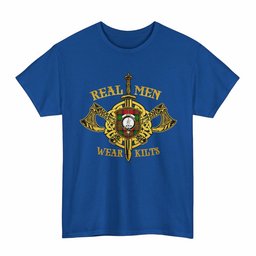 ScotsTee Shop Scottish Boyd Clan Crest Tartan T-Shirt Real Men Wear Kilts