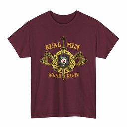ScotsTee Shop Scottish Whiteford Clan Crest Tartan T-Shirt Real Men Wear Kilts