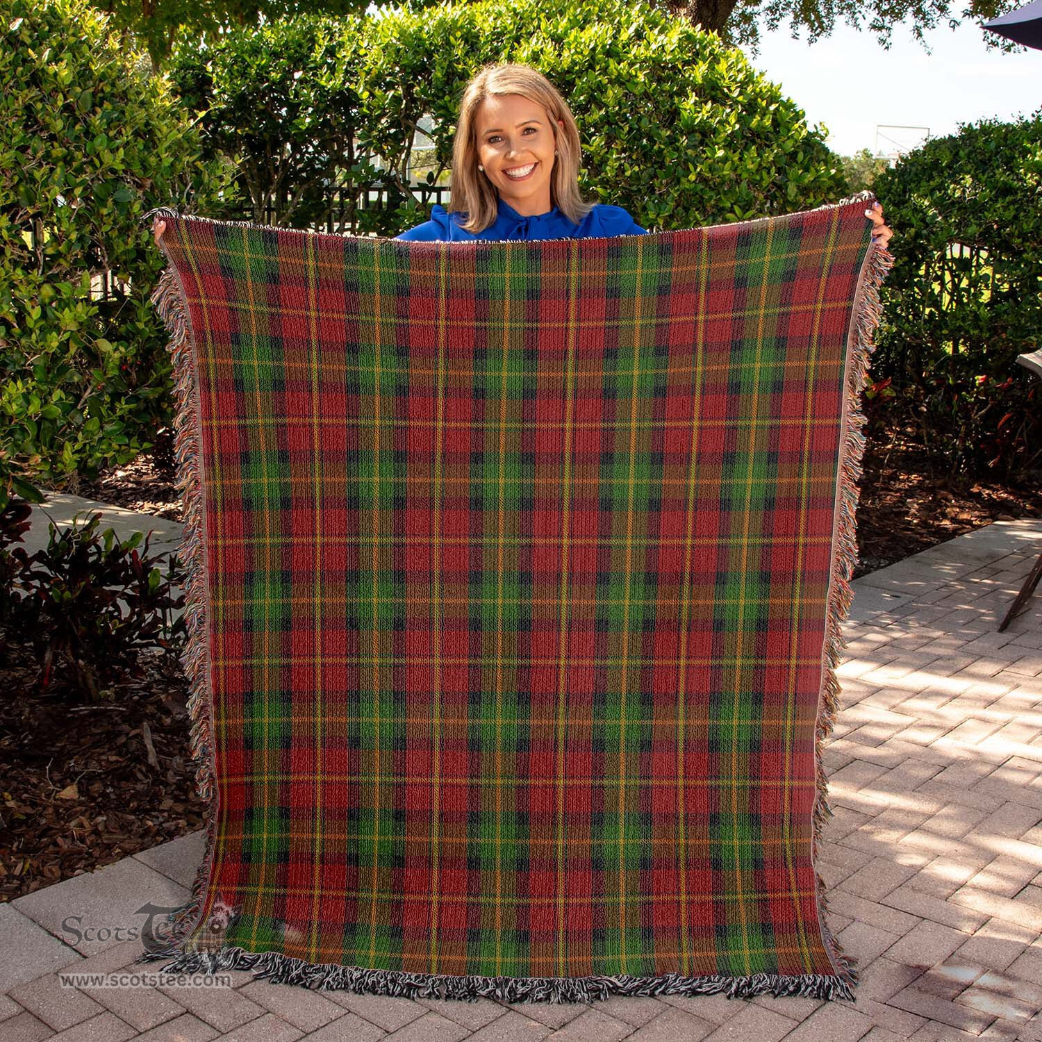 Blackstock Red Dress Tartan Woven Blanket ScotsTee Shop - scotstee.com - Tartan Blankets