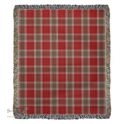 MacLean of Duart Dress Red Tartan Woven Blanket ScotsTee Shop - scotstee.com - Tartan Blankets