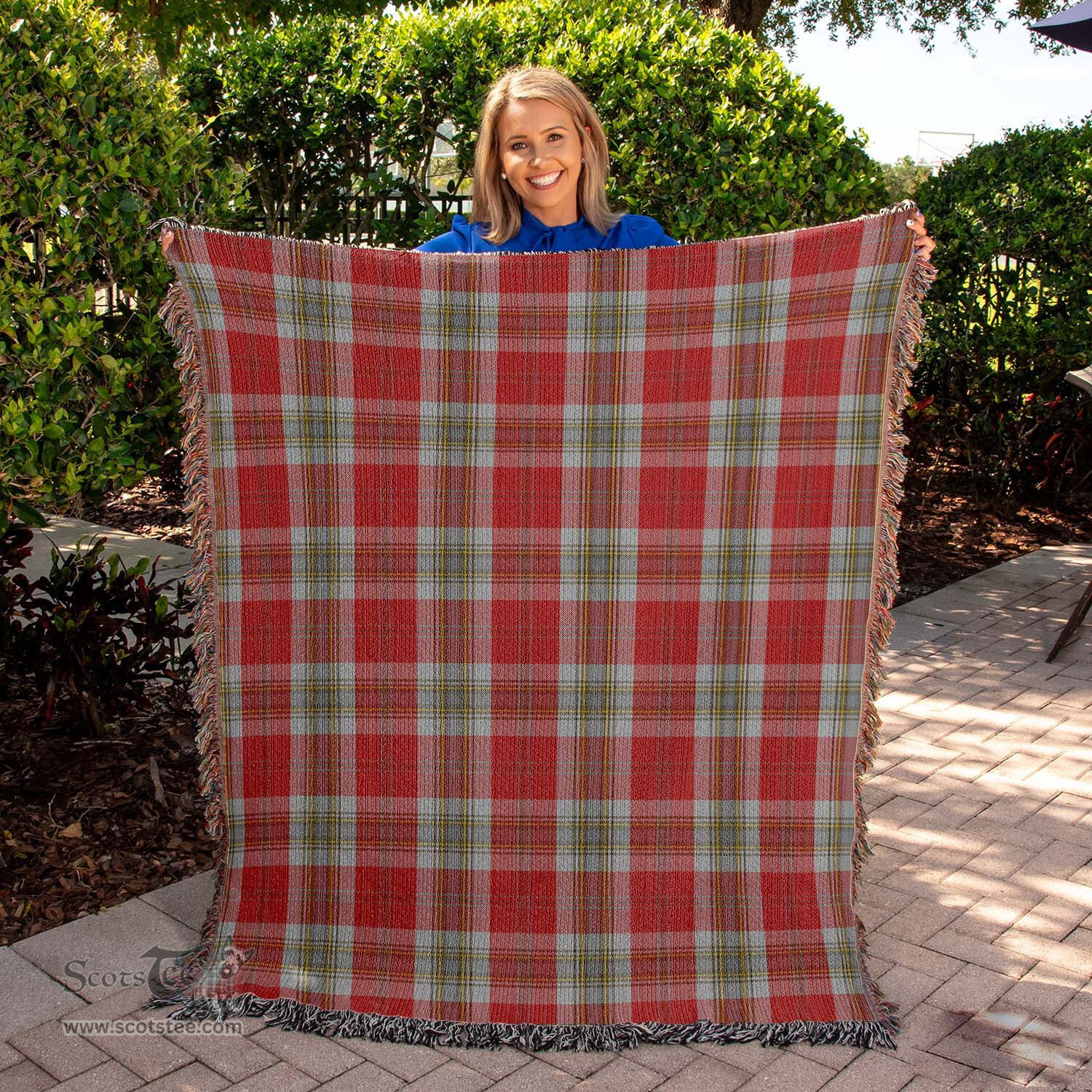 MacLean of Duart Dress Red Tartan Woven Blanket ScotsTee Shop - scotstee.com - Tartan Blankets