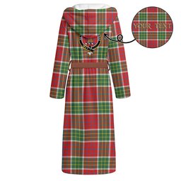 ScotsTee Shop Scottish Blackie Modern Clan Crest Tartan Flannel Hooded Bathrobe