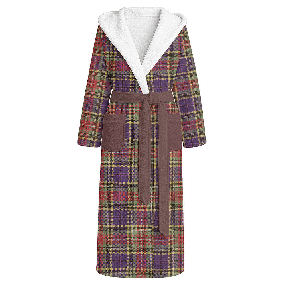 ScotsTee Shop Scottish Beattie Weathered Clan Crest Tartan Flannel Hooded Bathrobe