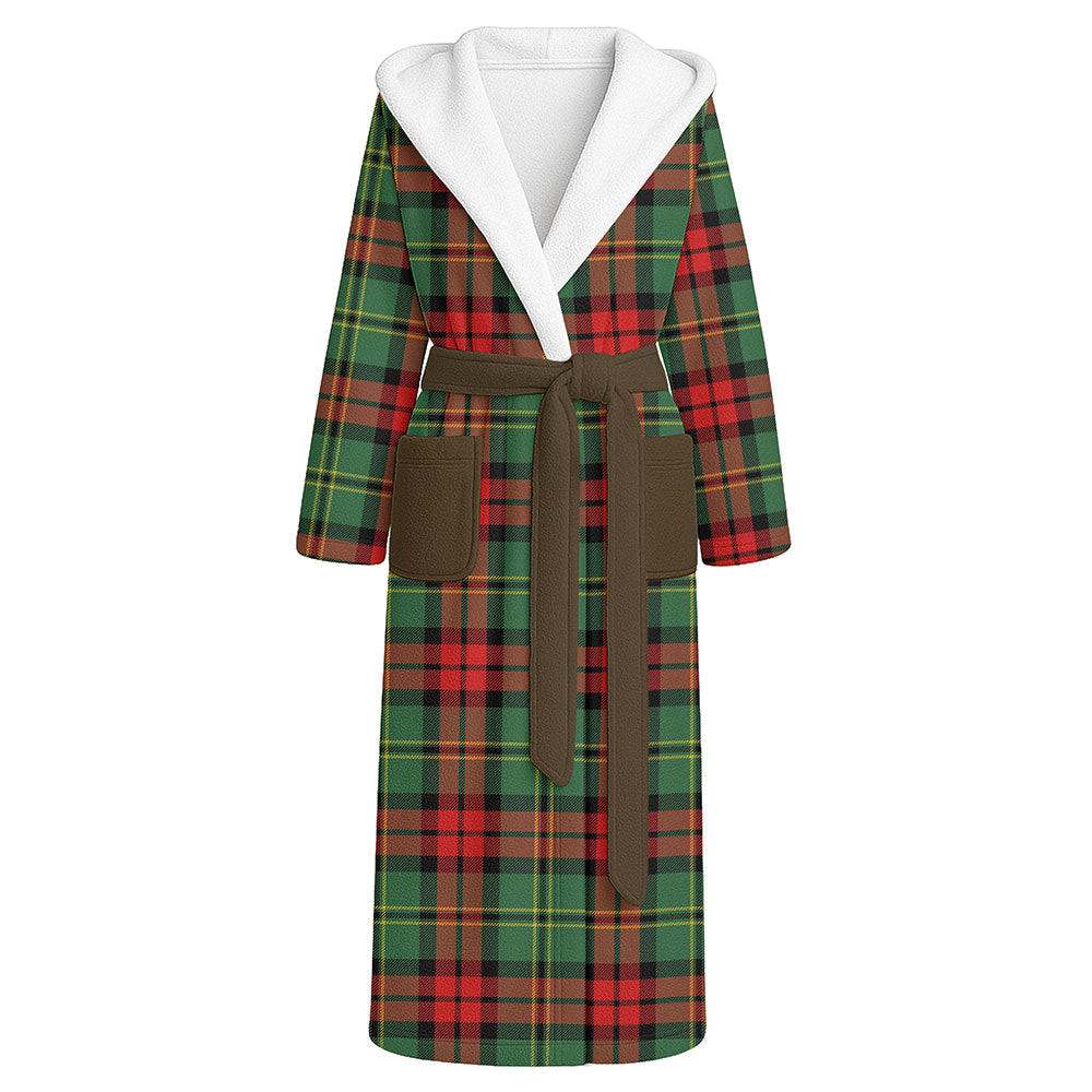 ScotsTee Shop Scottish Blackstock Hunting Modern Clan Crest Tartan Flannel Hooded Bathrobe