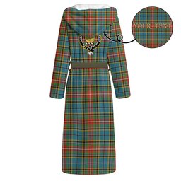 ScotsTee Shop Scottish Beattie Ancient Clan Crest Tartan Flannel Hooded Bathrobe