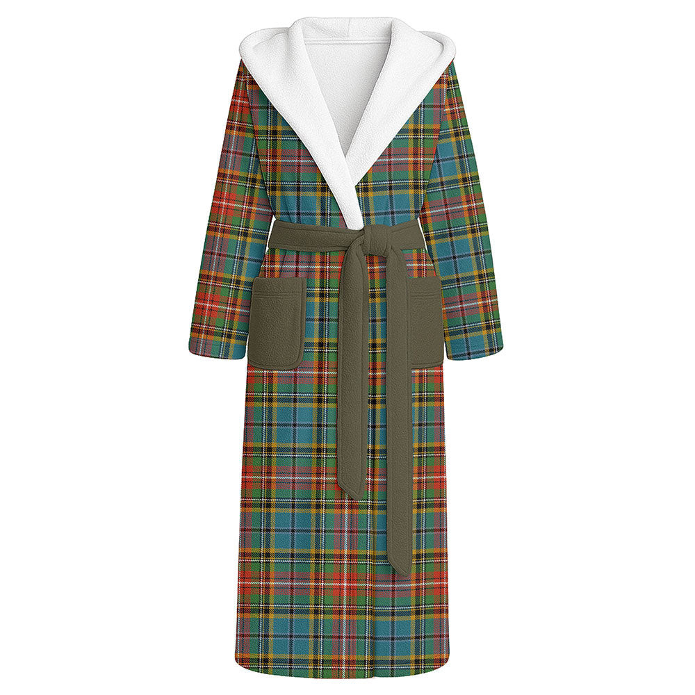 ScotsTee Shop Scottish Beattie Ancient Clan Crest Tartan Flannel Hooded Bathrobe