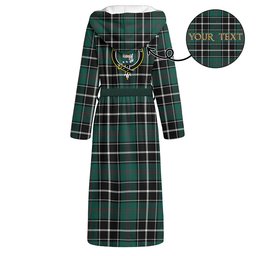 ScotsTee Shop Scottish Cleghorn Modern Clan Crest Tartan Flannel Hooded Bathrobe