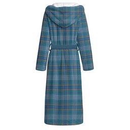ScotsTee Shop Scottish Dempster Ancient Clan Crest Tartan Flannel Hooded Bathrobe