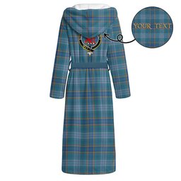 ScotsTee Shop Scottish Dempster Ancient Clan Crest Tartan Flannel Hooded Bathrobe