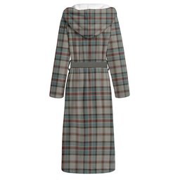 ScotsTee Shop Scottish Dinwoodie Weathered Clan Crest Tartan Flannel Hooded Bathrobe