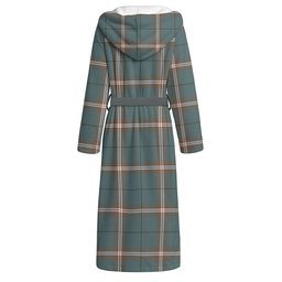 ScotsTee Shop Scottish Cleland Weathered Clan Crest Tartan Flannel Hooded Bathrobe