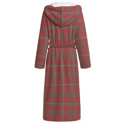 ScotsTee Shop Scottish Cruikshank Weathered Clan Crest Tartan Flannel Hooded Bathrobe