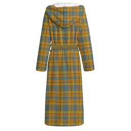 ScotsTee Shop Scottish Carlisle (Carlill) Weathered Clan Crest Tartan Flannel Hooded Bathrobe