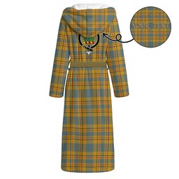 ScotsTee Shop Scottish Carlisle (Carlill) Weathered Clan Crest Tartan Flannel Hooded Bathrobe