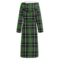 ScotsTee Shop Scottish Cleghorn Ancient Clan Crest Tartan Flannel Hooded Bathrobe