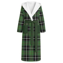 ScotsTee Shop Scottish Cleghorn Ancient Clan Crest Tartan Flannel Hooded Bathrobe