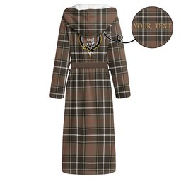 ScotsTee Shop Scottish Cleghorn Weathered Clan Crest Tartan Flannel Hooded Bathrobe