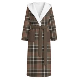 ScotsTee Shop Scottish Cleghorn Weathered Clan Crest Tartan Flannel Hooded Bathrobe