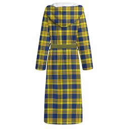 ScotsTee Shop Scottish Carlisle (Carlill) Modern Clan Crest Tartan Flannel Hooded Bathrobe