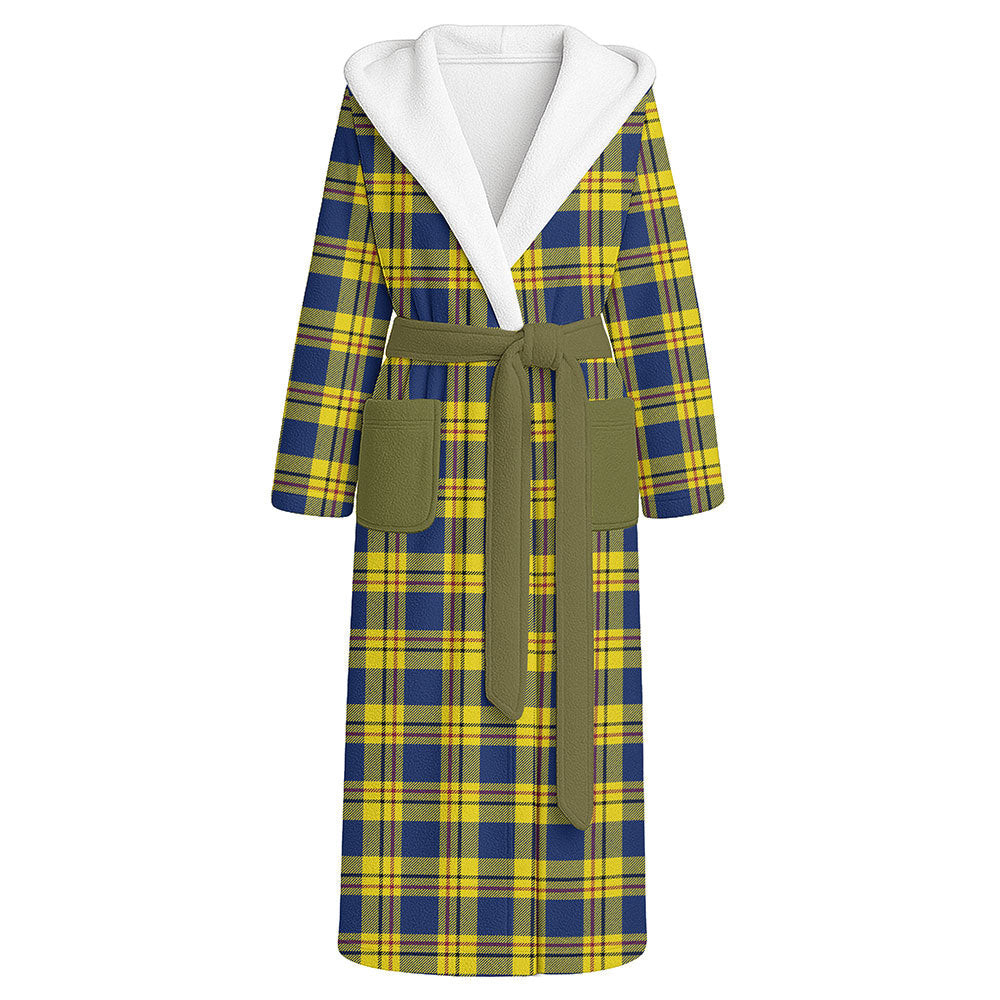 ScotsTee Shop Scottish Carlisle (Carlill) Modern Clan Crest Tartan Flannel Hooded Bathrobe