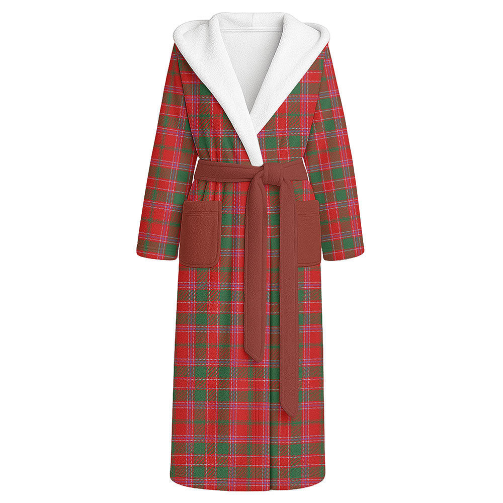 ScotsTee Shop Scottish Dalziel Modern Clan Crest Tartan Flannel Hooded Bathrobe