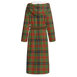 ScotsTee Shop Scottish Fulton 1999 Ancient Clan Crest Tartan Flannel Hooded Bathrobe