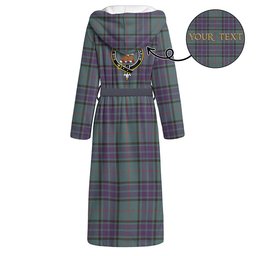 ScotsTee Shop Scottish Lauder Weathered Clan Crest Tartan Flannel Hooded Bathrobe