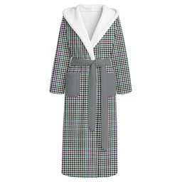 ScotsTee Shop Scottish Halliday (Holliday) Modern Clan Crest Tartan Flannel Hooded Bathrobe