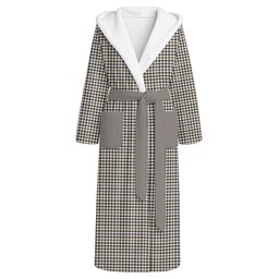 ScotsTee Shop Scottish Halliday (Holliday) Weathered Clan Crest Tartan Flannel Hooded Bathrobe