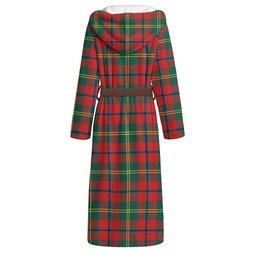 ScotsTee Shop Scottish Hutcheson Modern Clan Crest Tartan Flannel Hooded Bathrobe