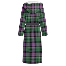 ScotsTee Shop Scottish Lennie Ancient Clan Crest Tartan Flannel Hooded Bathrobe