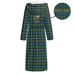 ScotsTee Shop Scottish Gammell Ancient Clan Crest Tartan Flannel Hooded Bathrobe