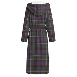 ScotsTee Shop Scottish Lennie Weathered Clan Crest Tartan Flannel Hooded Bathrobe