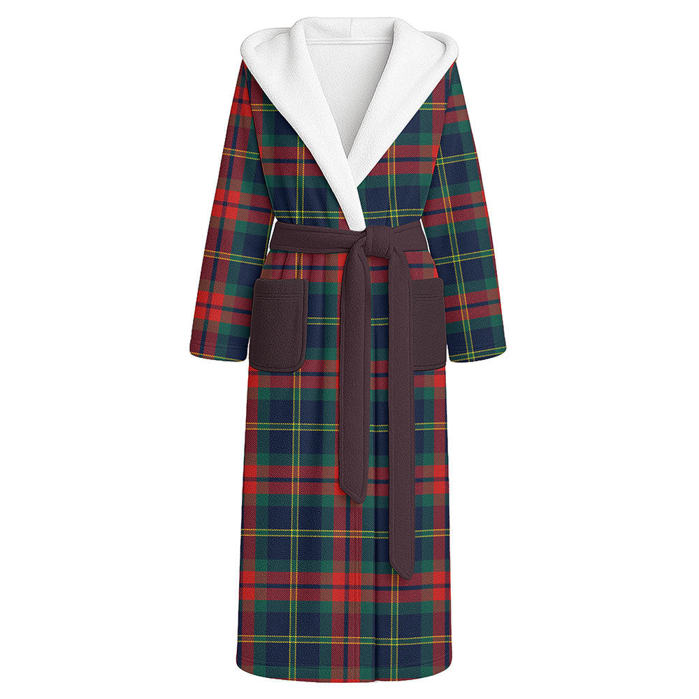 ScotsTee Shop Scottish Harvey Modern Clan Crest Tartan Flannel Hooded Bathrobe